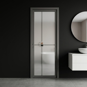 Hot Selling Simple Waterproof Aluminum Frame Family Apartment Home Use Bathroom Door