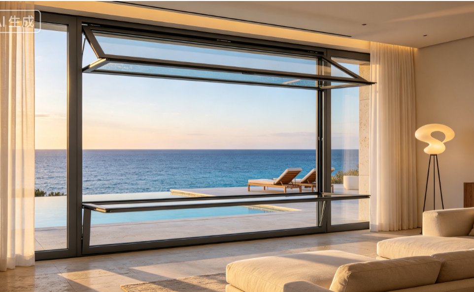 Coastal oceanfront villa featuring heavy-duty folding windows