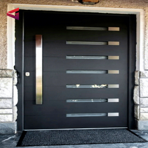 Latest Villa Security Steel Large Pivot Main Door Grill Design Aluminium Front Door With Sidelights