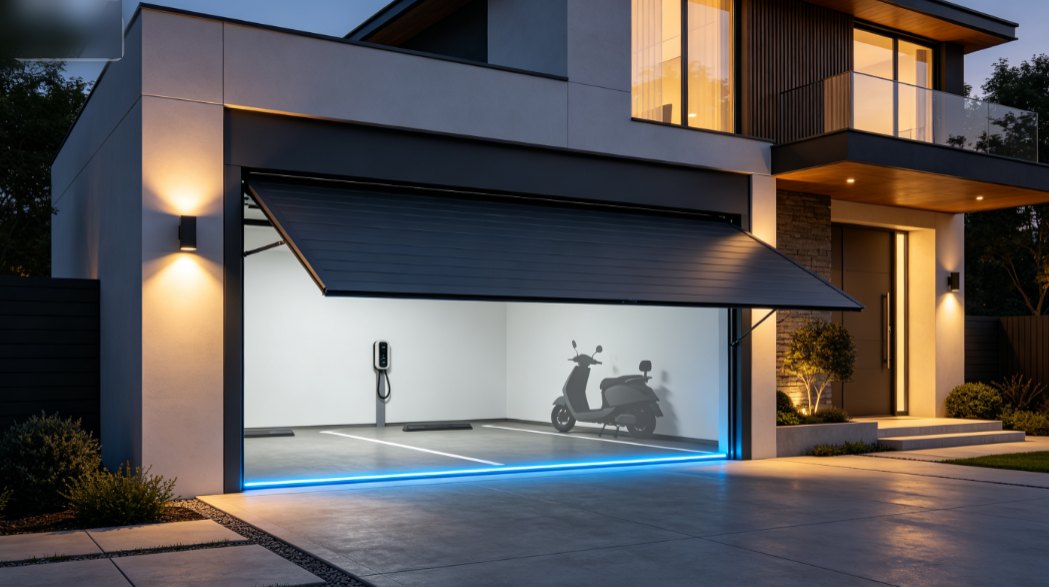 Smart electric garage door motor system