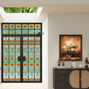 Durable Aluminum Alloy Retro Crittall Style Double Door with Double Glass Heat Insulation Waterproof for Interior French Hotel