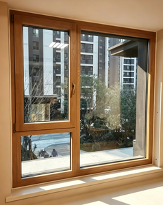 European Energy Saving Triple Tempered Low-E Aluminum Wood Tilt Turn Windows