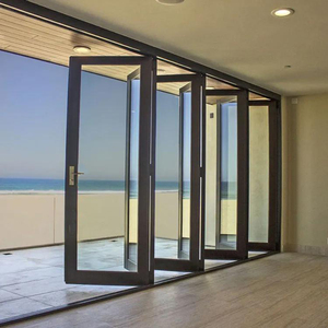 Heavy Duty Aluminum Alloy Folding Glass Door for Terrace Balcony Kitchen