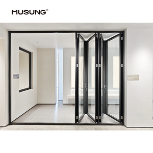 Balcony Accordion Bifold Door Design Exterior Aluminum Folding Patio Doors
