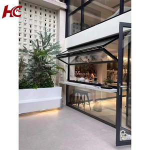 Modern Bi-Fold Aluminum Alloy Window for Kitchen Vertical Fold Doors