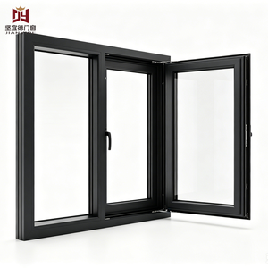 Energy Saving Double Safety Glass Aluminum Tilt Turn Window