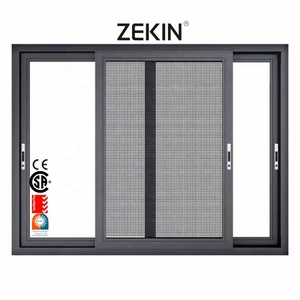 Project Engineering Customized Aluminium Window Tempered Glass Hurricane Impact NFRC AS2047 Certificate Aluminium Sliding Window