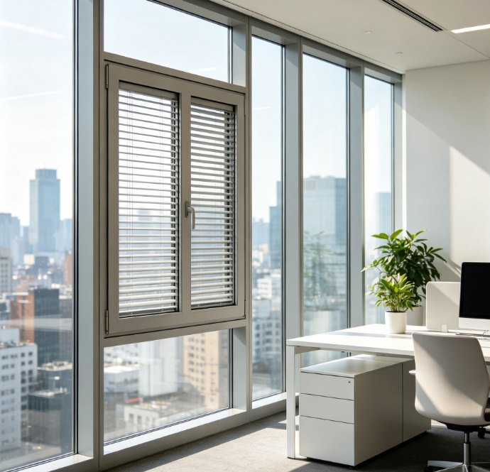 Commercial office building aluminium window system