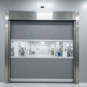 Automatic PVC Roller Shutter Door Aluminium Tambour Door System Waterproof Design