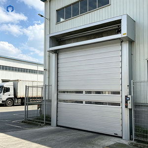 Windproof High Speed Spiral Fast Rolling Door Aluminum Turbine Hard Roll-Up Industrial Door