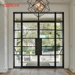 Soundproof Double Glazing Hurricane Proof Patio French Doors