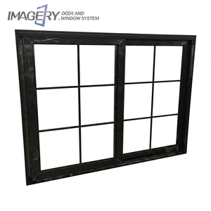 Factory Custom Aluminum Sliding Window with Grill Design Tempered Glass for Modern House Commercial Use