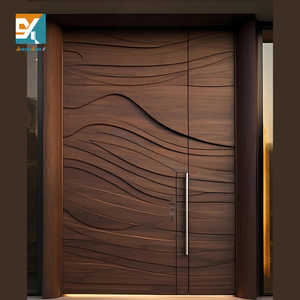 Seeyesdoor Modern Home Security Pivot Door Steel Aluminum Front Double Doors