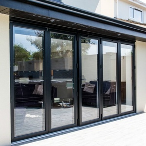 High Quality Aluminum Hinged windows Black Aluminum Frame