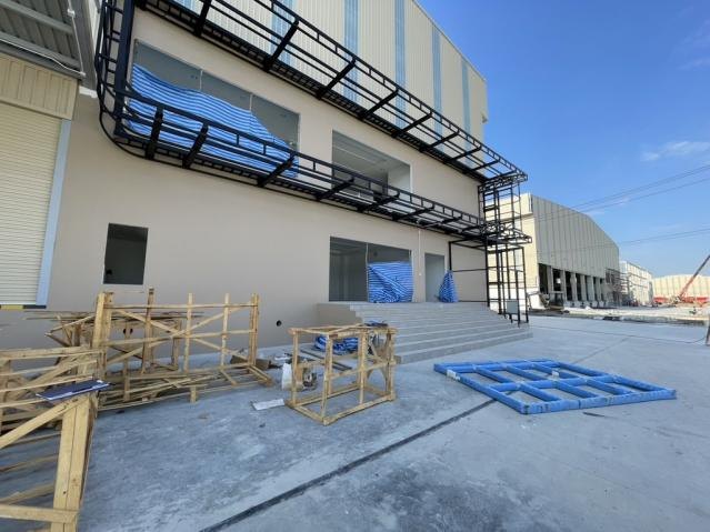Commercial office building folding doors