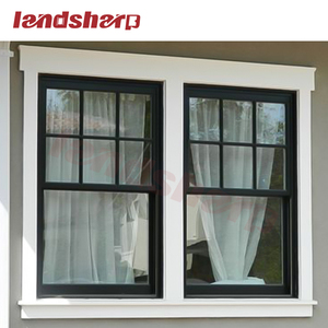 French Style Black White Vertical Aluminum up Down Sliding Window