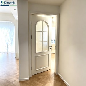 Simple Modern Aluminum Casement Door Smooth Surface Color Custom Sound Insulated Door for Office Residential Renovation