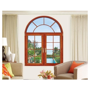 Fuson Factory Best Double Casement Aluminium Balcony Upward Swing Cheap Aluminium Casement Window With Double Track