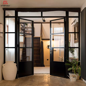 Modern Interior Shop Partition Aluminum Alloy Tempered Glass Doors