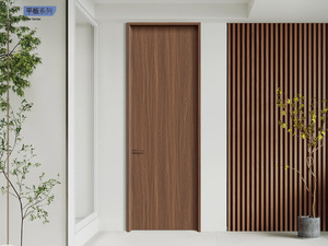 Waterproof Aluminum Wood Grain Room Door Italian Style