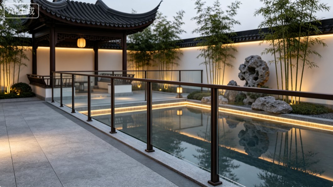 Poolside frameless glass balustrade safety inspection