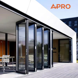 APRO Aluminium Folding Door Thermal Break Glass Bifold Door Exterior Patio Door