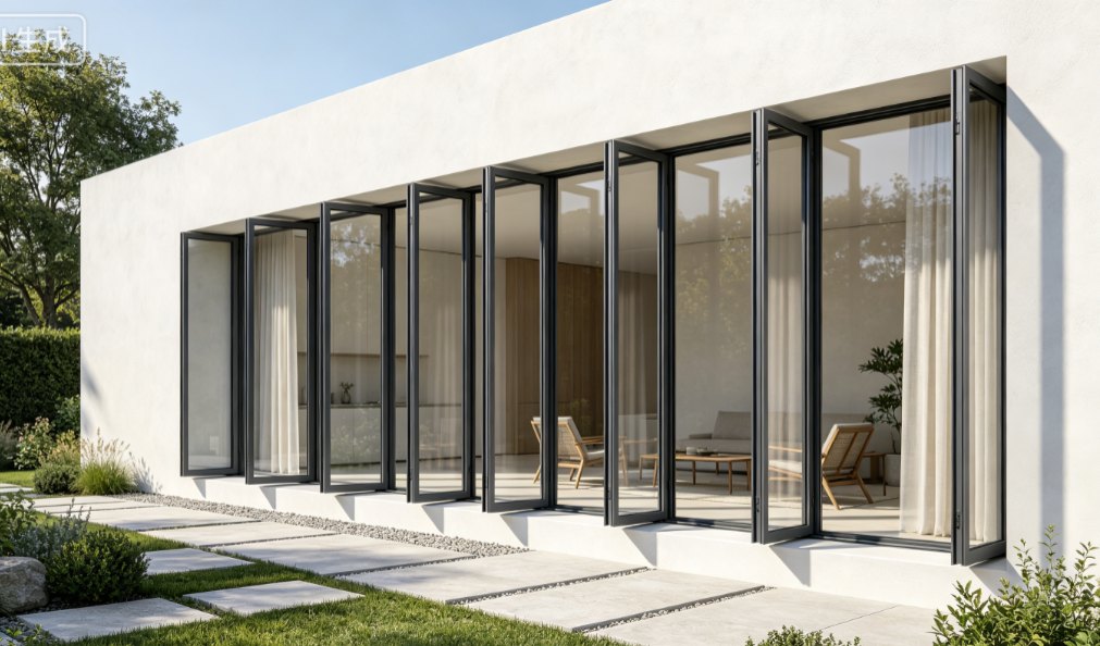 Luxury villa with custom aluminium folding windows engineered by Karon Window & Door Co., Ltd.