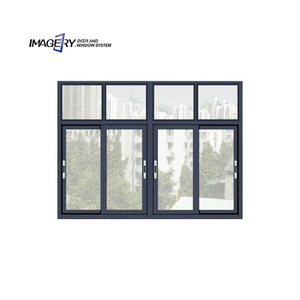 Aluminium windows and Doors Aluminium Double Glass Sliding windows with Mosquito Net Design for Home