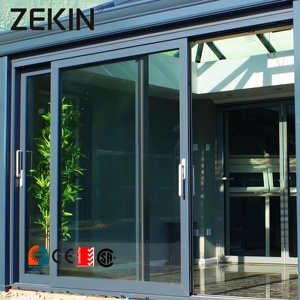 Customized Aluminum Double Glass Sliding Door Energy Efficient NFRC AS2047 Certification Aluminum Heavy Duty Lift Sliding Doors