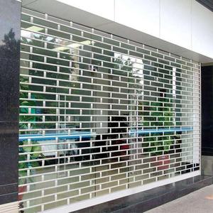 Modern Aluminum Frame Crystal Folding Door
