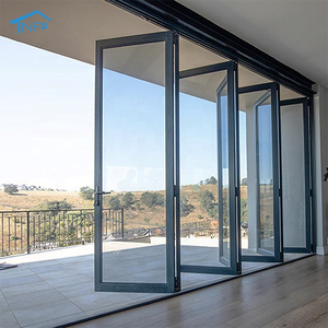 NFRC American Customized Modern Double Glazed Bifold Exterior Aluminum Door