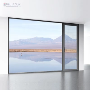 Fuson Guangdong Metal Frame Glass Double Glazed Windows Hurricane Proof Aluminum Casement Window