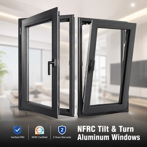 NFRC Tilt and Turn Black Narrow Frame Window