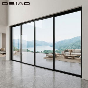 Modern Panoramic Rolling Door 6063-T5 Thermal Break Aluminum Thermal Insulation Silent Track Fiberglass for Hotels Malls