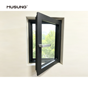 High Efficiency Windproof Aluminum Windows Double Glass Aluminum Casement Windows