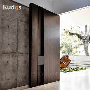 Main Entrance Walnut Solid Wood Modern Pivot Door