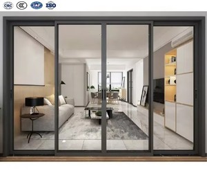Soundproof Lightweight Aluminum Sliding Door Fiberglass for House Interior